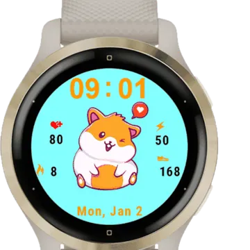 Cute Hamster Garmin watch face preview