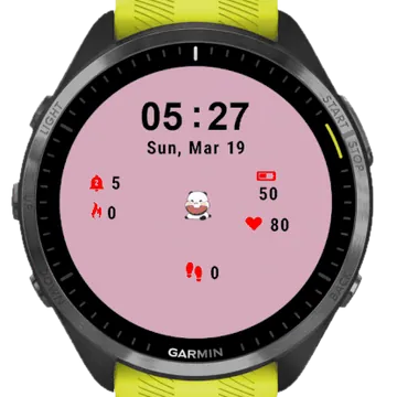 Cute Hungry Bear Garmin watch face preview