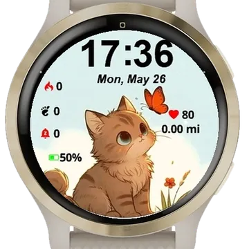 Cute Kitty Garmin watch face preview