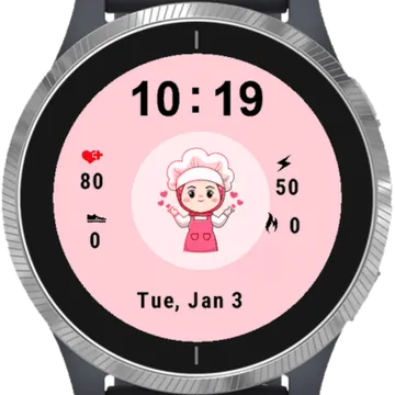 Cute Kiwaii Garmin watch face preview