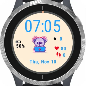 Cute Koala Cartoon Garmin watch face preview