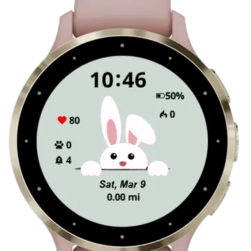 Cute Little Bunny Garmin watch face preview