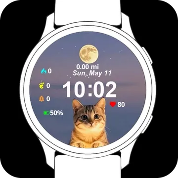 Cute Little Cat Garmin watch face preview