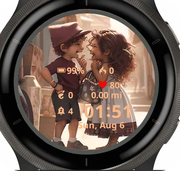 Cute Little Friends Garmin watch face preview
