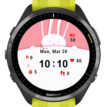 Cute Little Rabbit Garmin watch face preview