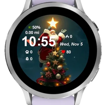 Cute Little Santa Garmin watch face preview