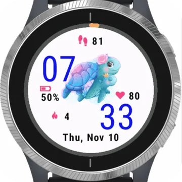 Cute Little Sea Turtles Garmin watch face preview