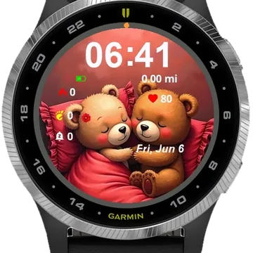 Cute Lovely Bears Garmin watch face preview