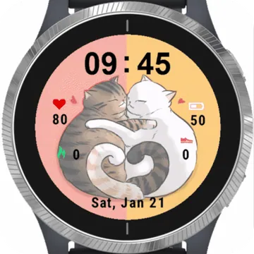 Cute Lovely Cat Garmin watch face preview