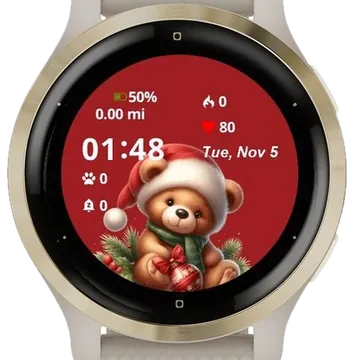Cute Merry Christmas Garmin watch face preview