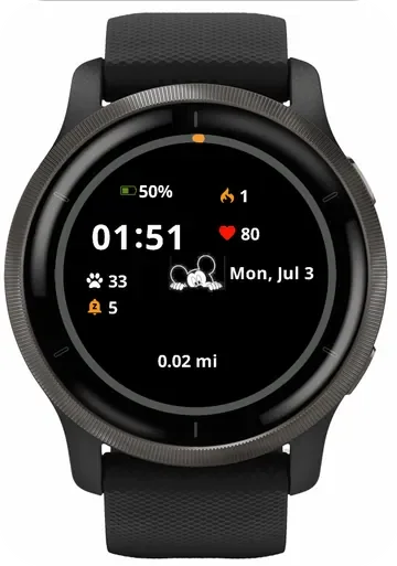 Cute Mouse Garmin watch face preview