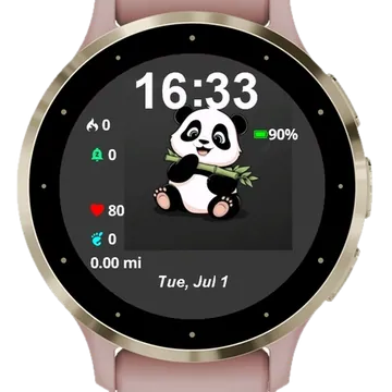 Cute Panda Garmin watch face preview
