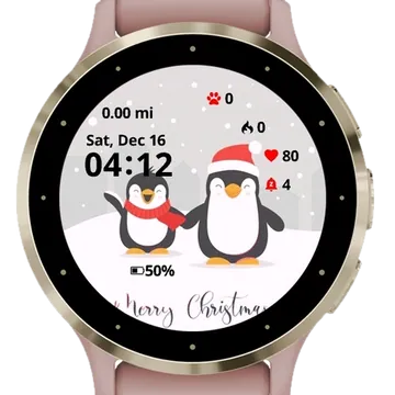 Cute Penguin Winter Garmin watch face preview