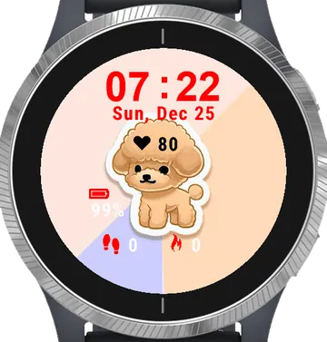 Cute Poodle Garmin watch face preview