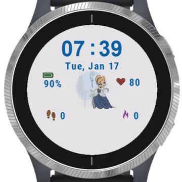 Cute Princess Garmin watch face preview