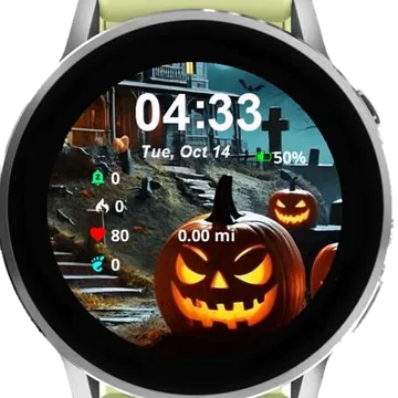 Cute Pumpkin Garmin watch face preview