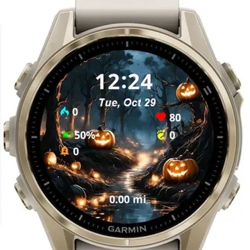 Cute Pumpkins Garmin watch face preview