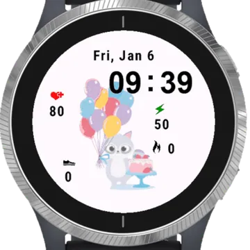 Cute Raccoon Garmin watch face preview