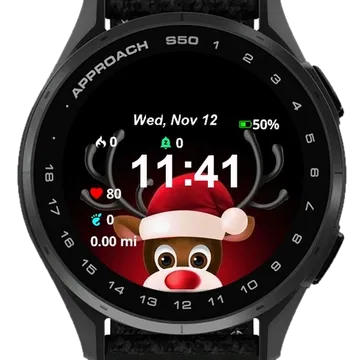Cute Reindeer 2 Garmin watch face preview