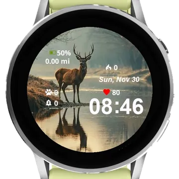 Cute Reindeer Garmin watch face preview