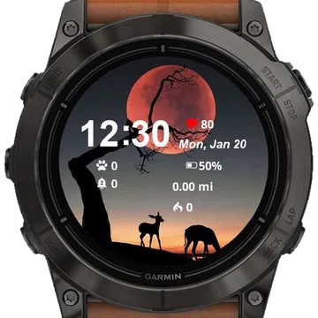Cute Reindeer Garmin watch face preview