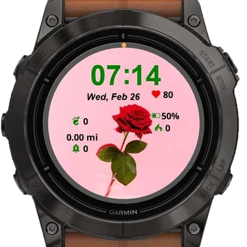 Cute Roses Garmin watch face preview