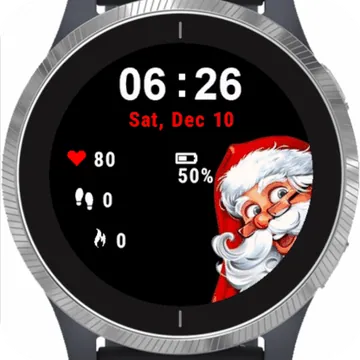 Cute Santa Garmin watch face preview