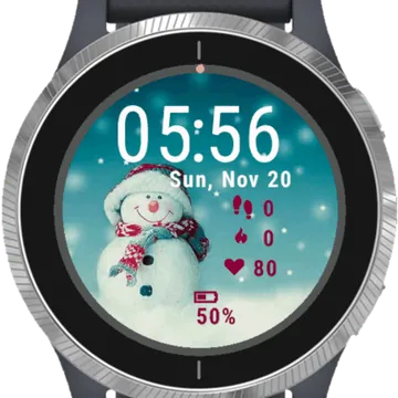 Cute Snowman Toy Garmin watch face preview
