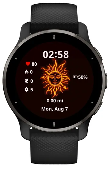Cute Sun Garmin watch face preview
