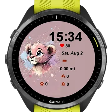 Cute Tiger Garmin watch face preview