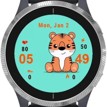 Cute Tiger Garmin watch face preview