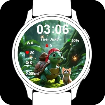 Cute Turtle Garmin watch face preview