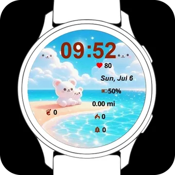 Cute Two Bears Garmin watch face preview