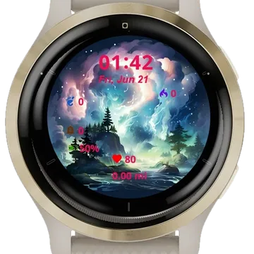 Cute Yellow Dog Garmin watch face preview