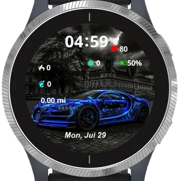 Cyberpunk Digital Garmin watch face preview