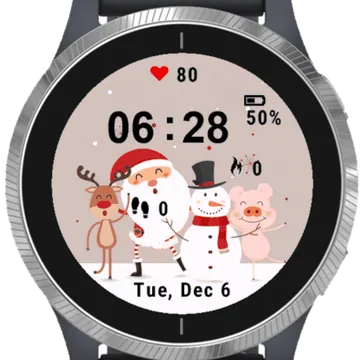 Dance Santa Claus Garmin watch face preview