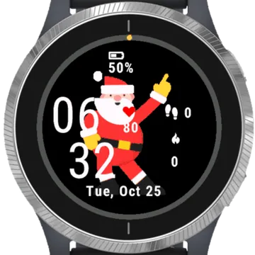 Dance Santa Garmin watch face preview