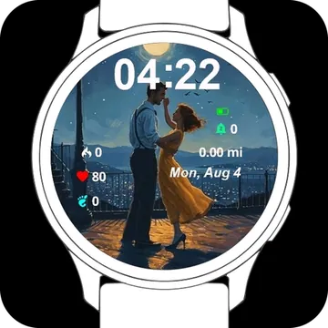 Dancing Couple Garmin watch face preview