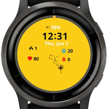 Dandelion Garmin watch face preview