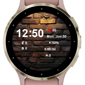 Dark Brick Wall Garmin watch face preview