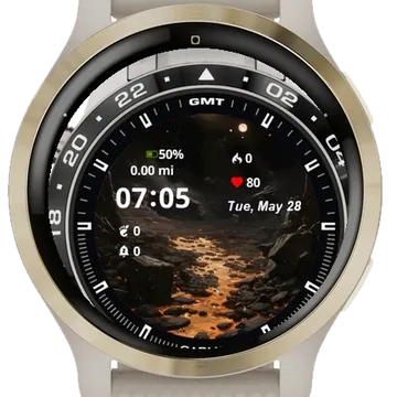 Dark Cave Garmin watch face preview