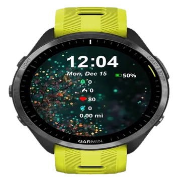 Dark Green Bunch Lights Garmin watch face preview