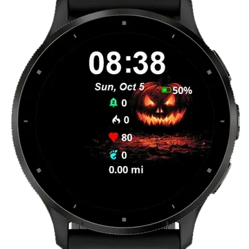 Dark Halloween Garmin watch face preview