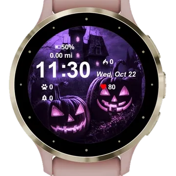 Dark Halloween Garmin watch face preview