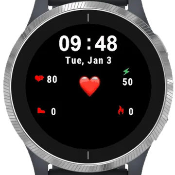 Dark Heart Garmin watch face preview