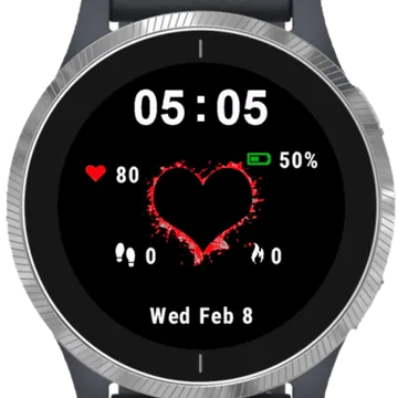 Dark Heart Garmin watch face preview