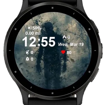Dark Man Garmin watch face preview