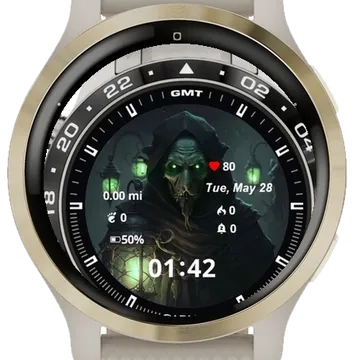 Dark Man Garmin watch face preview
