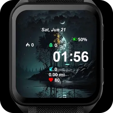 Dark Nature Garmin watch face preview