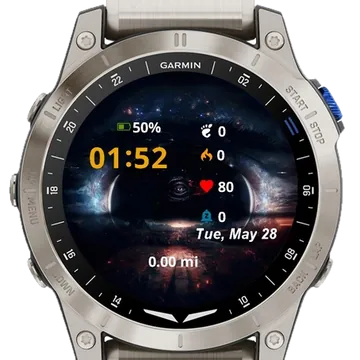 Dark Picture with Eye Garmin watch face preview